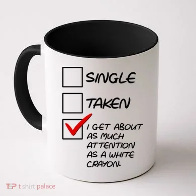 Single Taken White Crayon Coffee Mug
