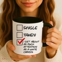 Single Taken White Crayon Coffee Mug thumb 3