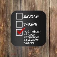 Single Taken White Crayon Coaster thumb 0