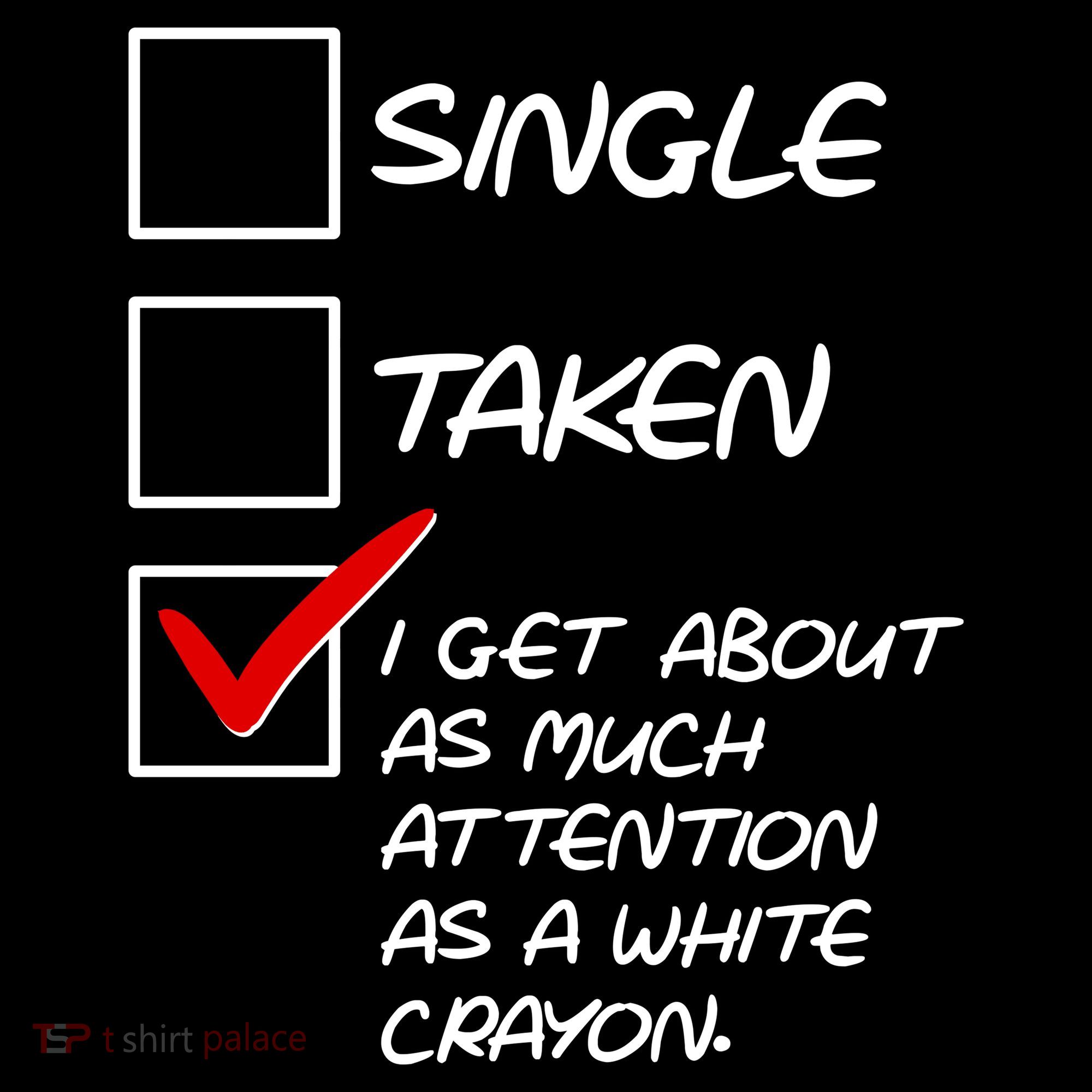 Single Taken White Crayon Coaster