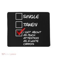 Single Taken White Crayon Mousepad thumb 0