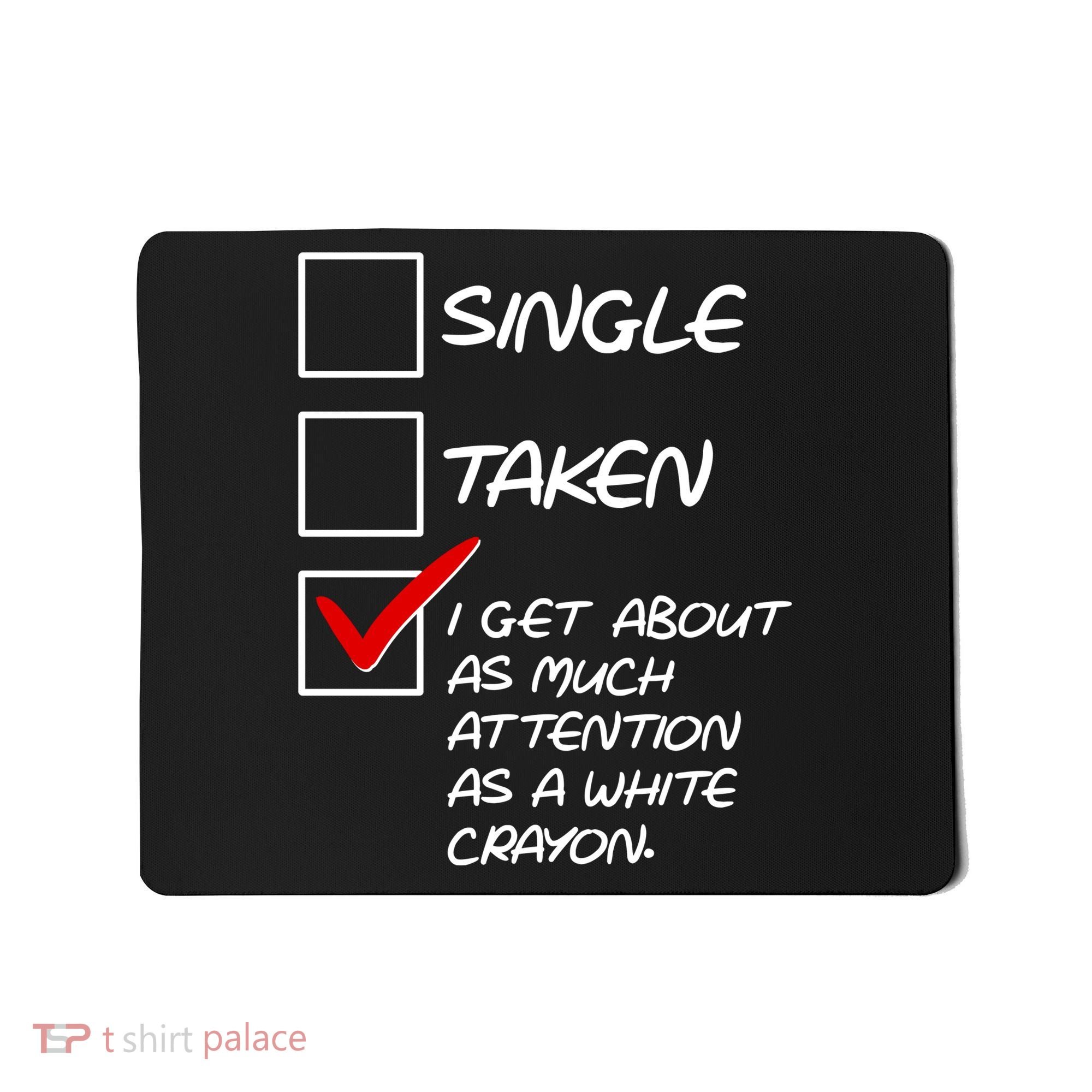 Single Taken White Crayon Mousepad