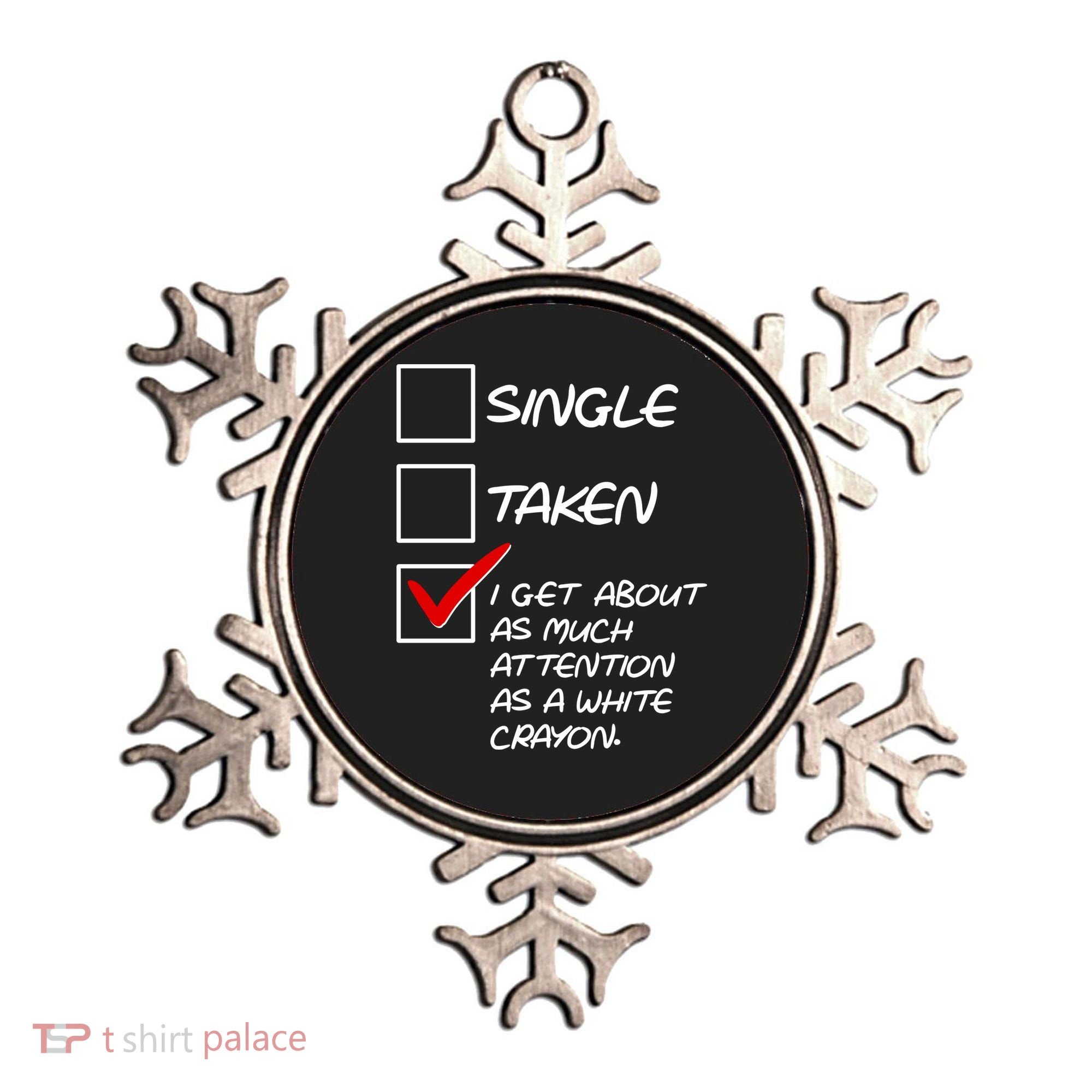 Single Taken White Crayon Ornament