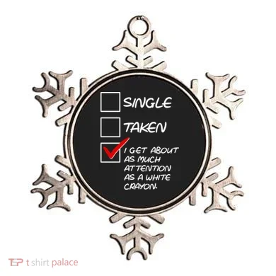 Single Taken White Crayon Ornament