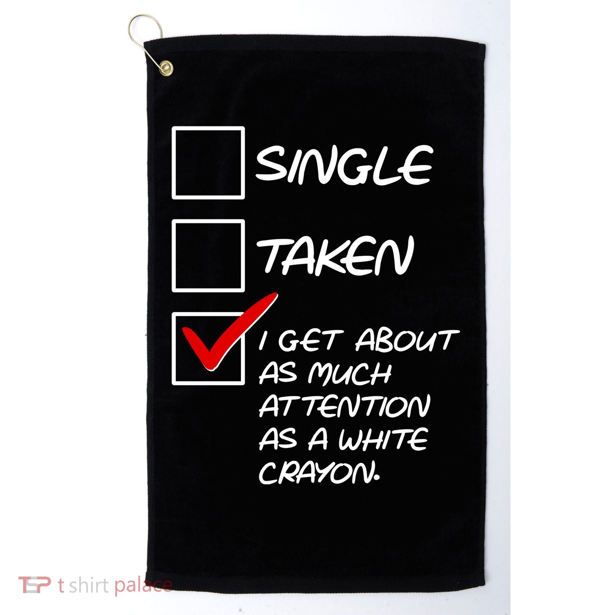 Single Taken White Crayon Golf Towel