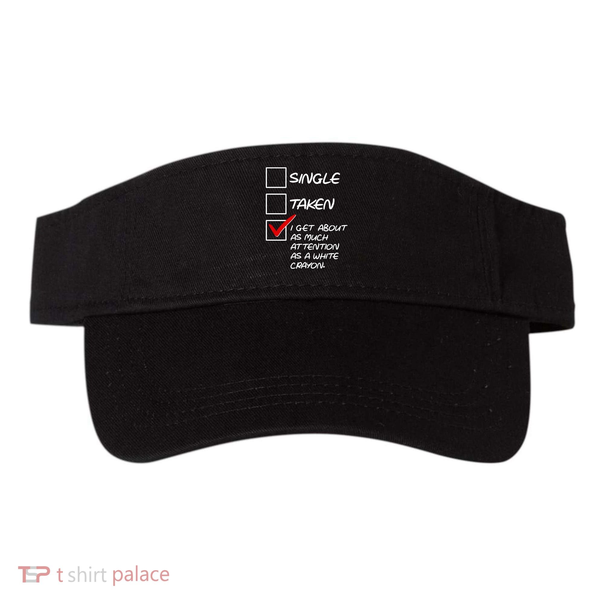 Single Taken White Crayon Visor