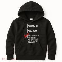 Single Taken White Crayon Kids Hoodie thumb 0