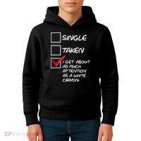 Single Taken White Crayon Kids Hoodie thumb 4