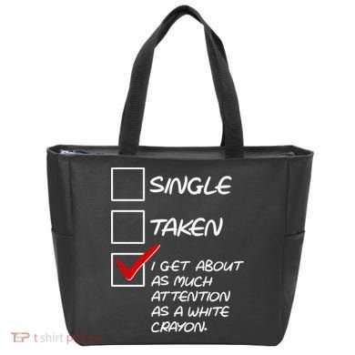 Single Taken White Crayon Tote Bag