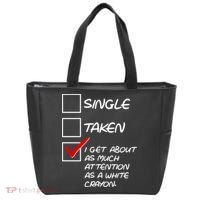 Single Taken White Crayon Tote Bag thumb 0