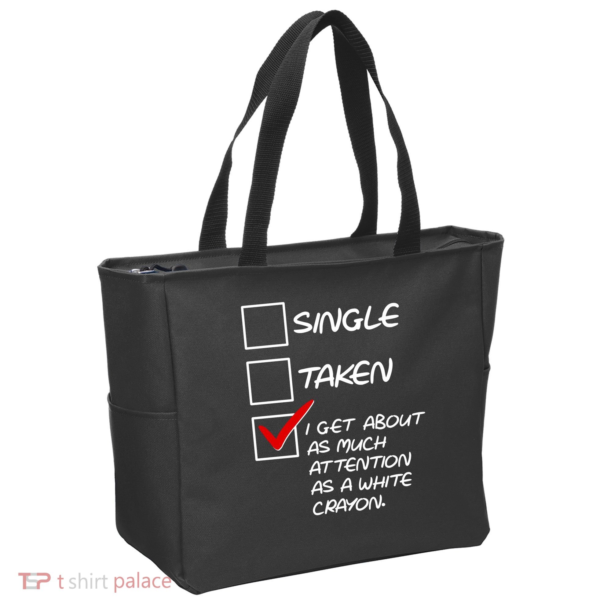 Single Taken White Crayon Tote Bag
