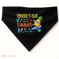 School Is Out For Summer Happy Last Day Of School USA-Made Doggie Bandana thumb 0