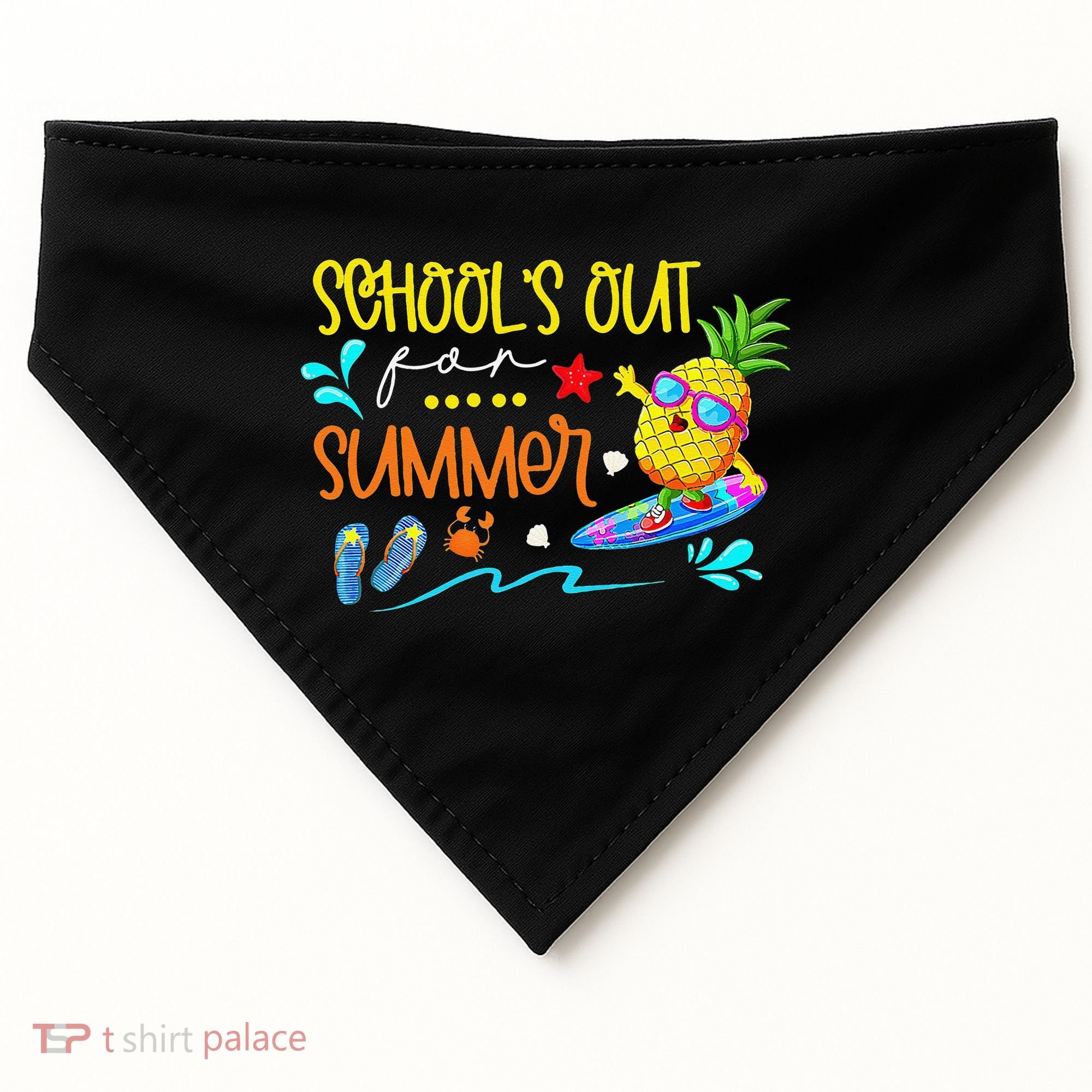 School Is Out For Summer Happy Last Day Of School USA-Made Doggie Bandana
