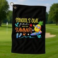 School Is Out For Summer Happy Last Day Of School Golf Towel thumb 1