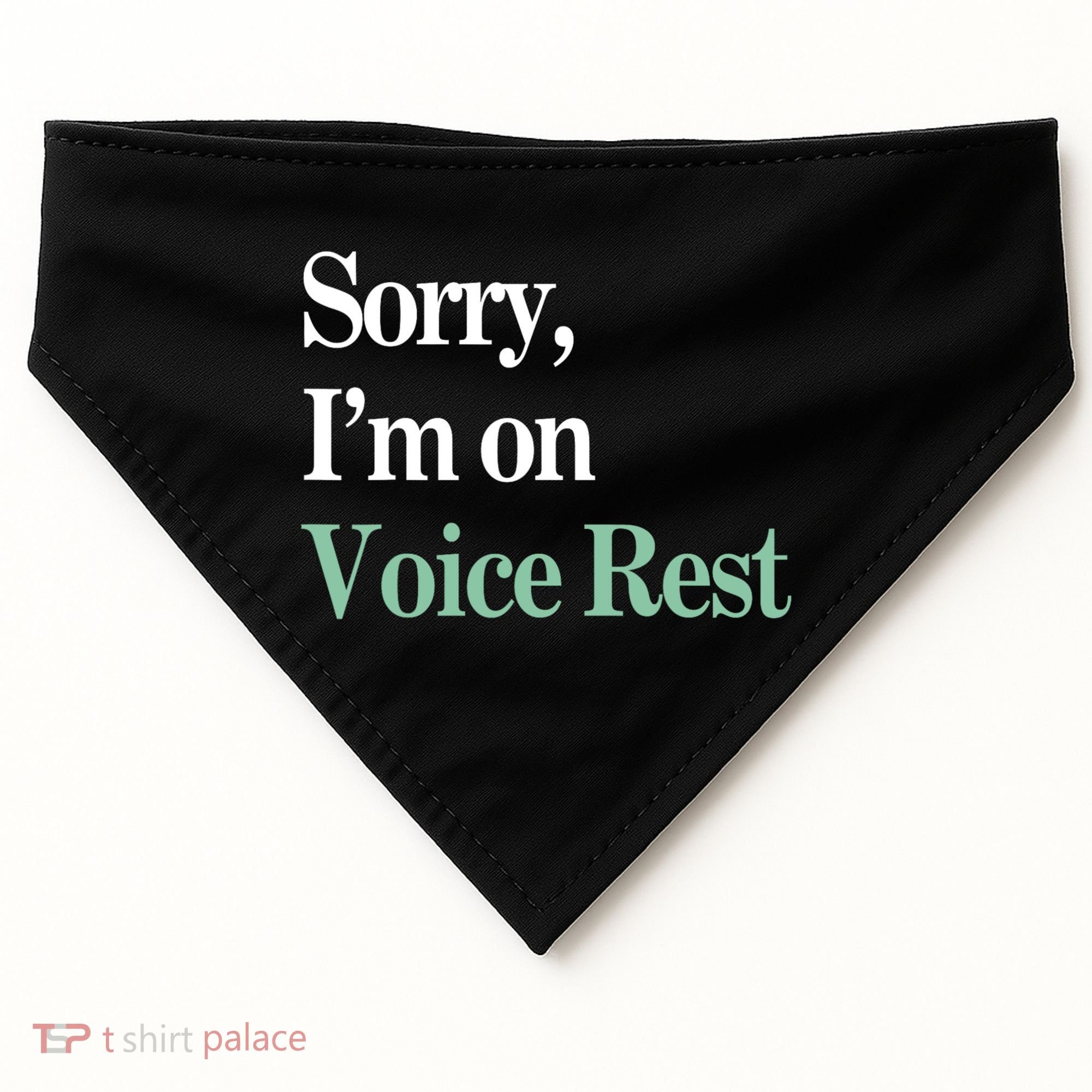 Sorry IM On Voice Rest Funny Vocal USA-Made Doggie Bandana