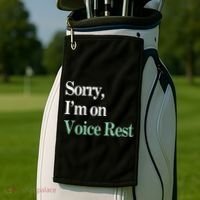 Sorry IM On Voice Rest Funny Vocal Golf Towel thumb 2