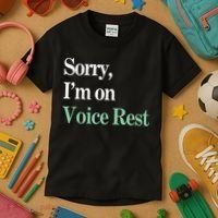 Sorry IM On Voice Rest Funny Vocal Kids T-Shirt thumb 3