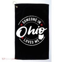 Someone In Ohio Loves Me Funny Gift Golf Towel thumb 0