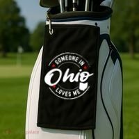 Someone In Ohio Loves Me Funny Gift Golf Towel thumb 2