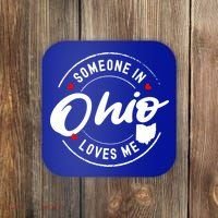 Someone In Ohio Loves Me Funny Gift Coaster thumb 0