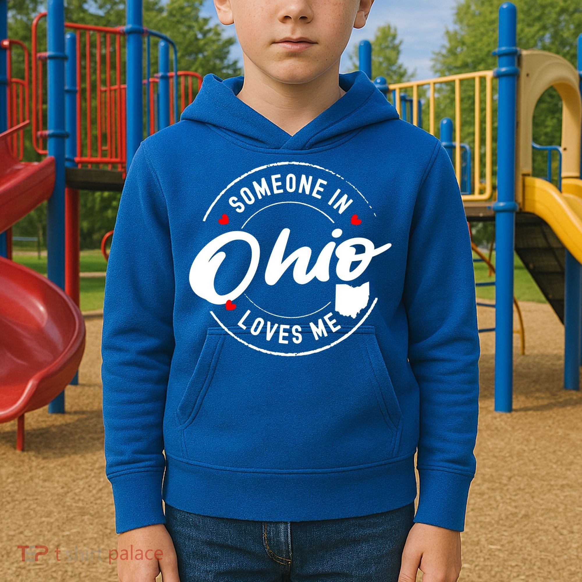 Someone In Ohio Loves Me Funny Gift Kids Hoodie