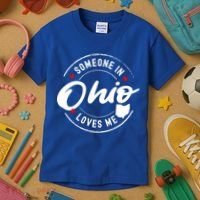 Someone In Ohio Loves Me Funny Gift Kids T-Shirt thumb 3