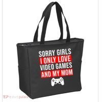 Sorry I Only Love Video Games And My Mom Tote Bag thumb 2