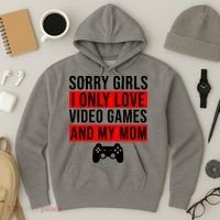 Sorry I Only Love Video Games And My Mom Hoodie thumb 3