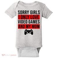 Sorry I Only Love Video Games And My Mom Baby Bodysuit thumb 0