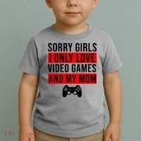 Sorry I Only Love Video Games And My Mom Toddler T-Shirt thumb 2