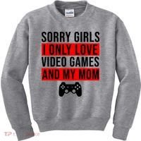 Sorry I Only Love Video Games And My Mom Kids Sweatshirt thumb 0