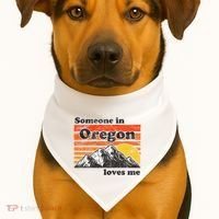 Someone In Oregon Loves Me USA-Made Doggie Bandana thumb 1