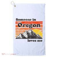 Someone In Oregon Loves Me Golf Towel thumb 0