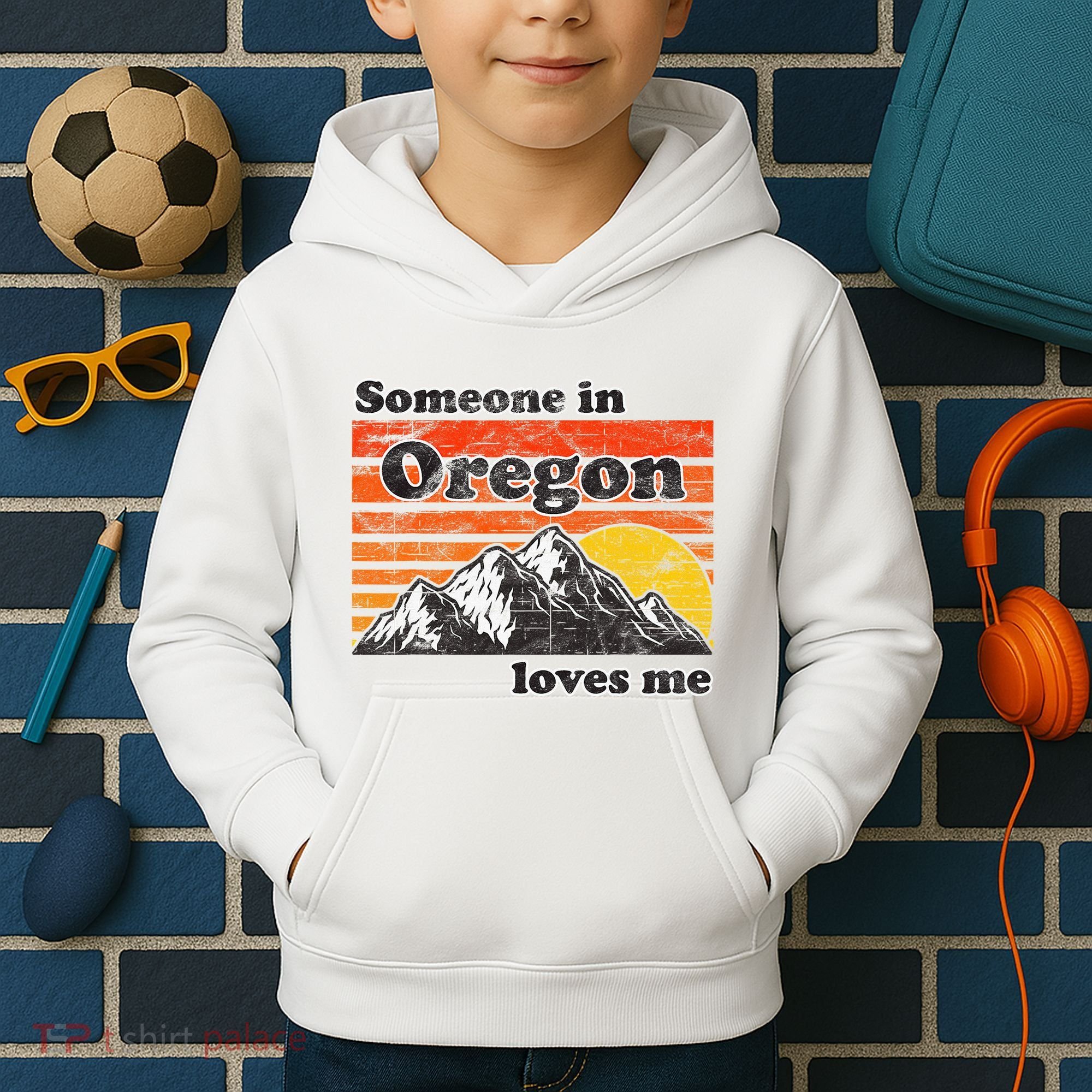 Someone In Oregon Loves Me Kids Hoodie