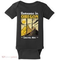 Someone In Oregon Loves Me Usa America Oregonians Baby Bodysuit thumb 0