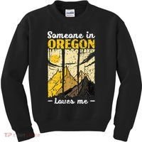 Someone In Oregon Loves Me USA America Oregonians Kids Sweatshirt thumb 0