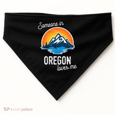 Someone In Oregon Loves Me USA-Made Doggie Bandana