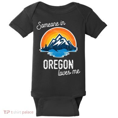 Someone In Oregon Loves Me Baby Bodysuit