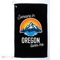 Someone In Oregon Loves Me Golf Towel thumb 0