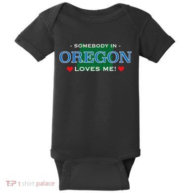 Someone In Oregon Loves Me Baby Bodysuit