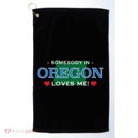 Someone In Oregon Loves Me Golf Towel thumb 0