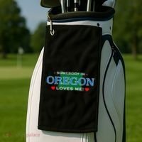 Someone In Oregon Loves Me Golf Towel thumb 2