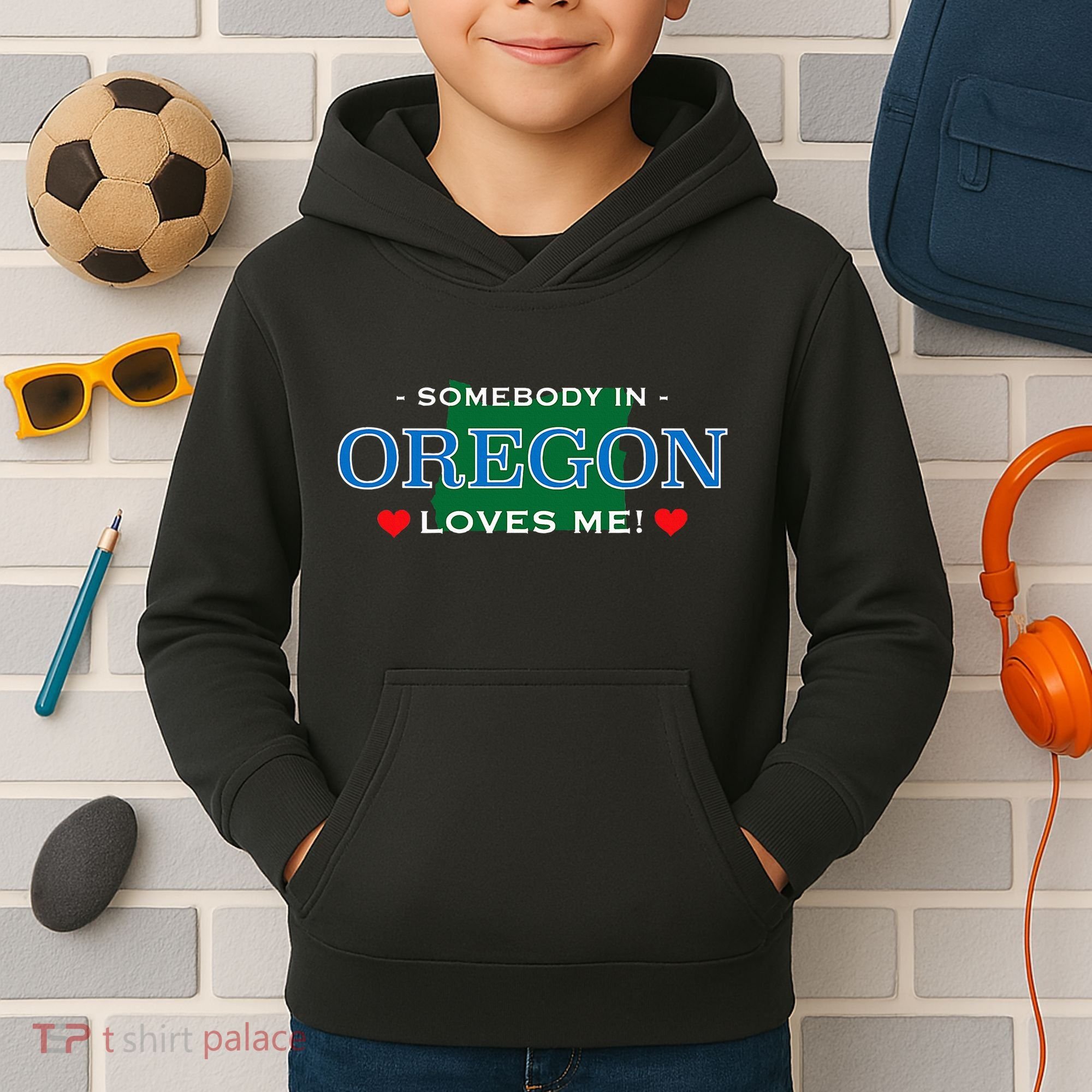 Someone In Oregon Loves Me Kids Hoodie