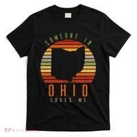 Someone In Ohio Loves Me Vintage State Retro T-Shirt thumb 0