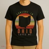 Someone In Ohio Loves Me Vintage State Retro T-Shirt thumb 3