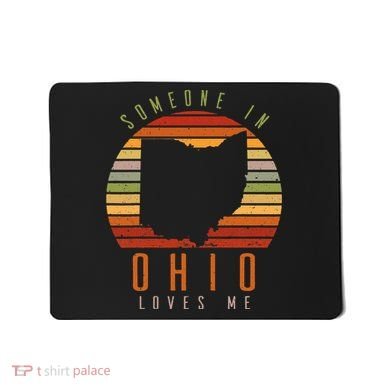 Someone In Ohio Loves Me Vintage State Retro Mousepad
