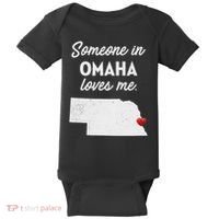 Someone In Omaha Loves Me Omaha Nebraska Baby Bodysuit thumb 0