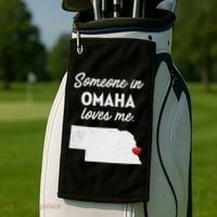 Someone In Omaha Loves Me Omaha Nebraska Golf Towel thumb 2