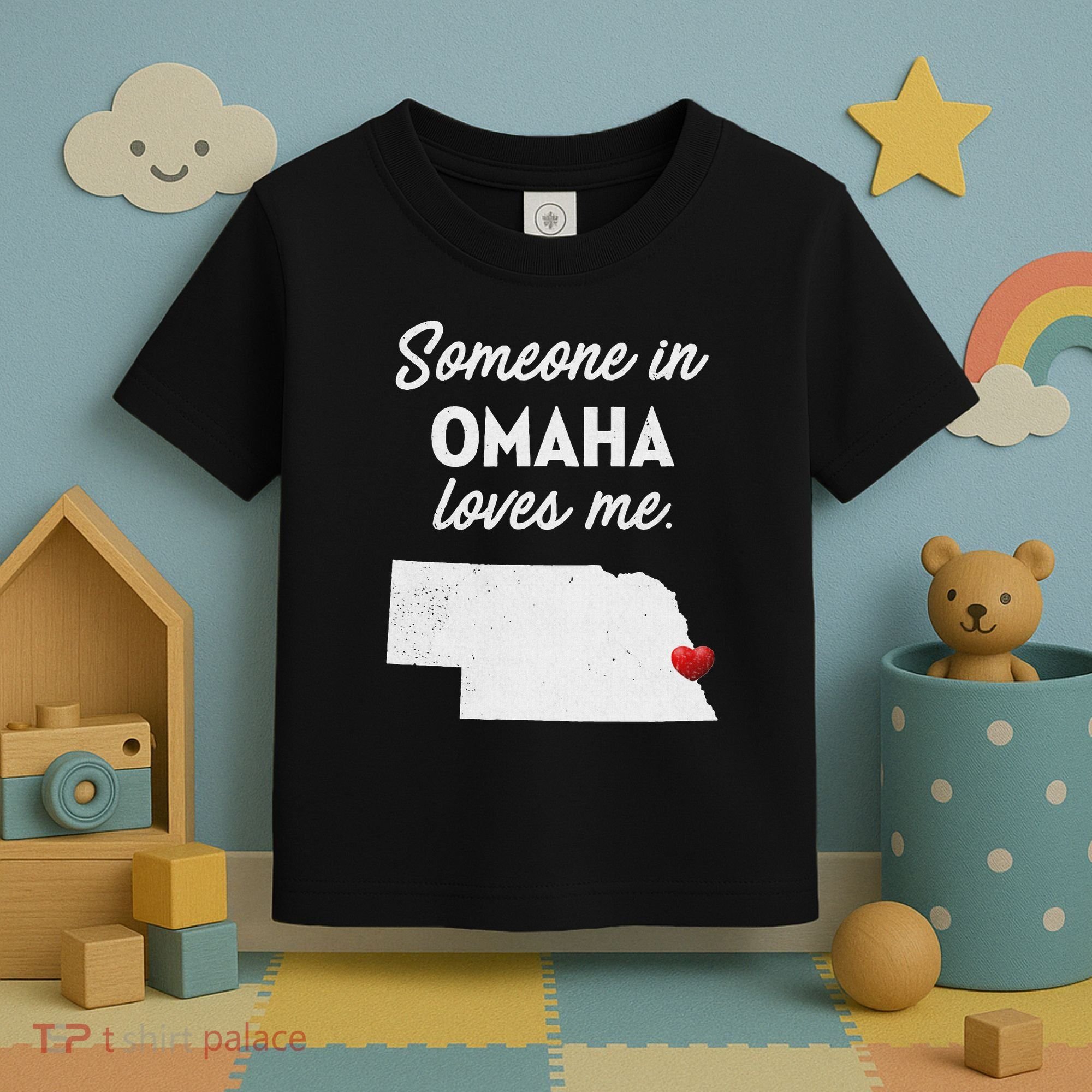 Someone In Omaha Loves Me Omaha Nebraska Toddler T-Shirt