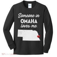 Someone In Omaha Loves Me Omaha Nebraska Kids Long Sleeve Shirt thumb 0